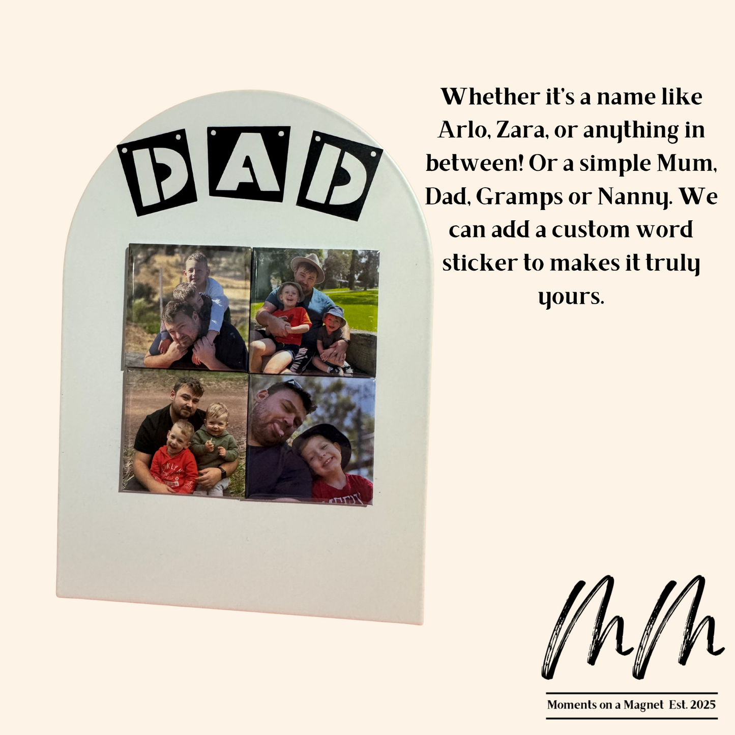 Freestanding Display Board (22cm x 15cm) | Moments on a Magnet