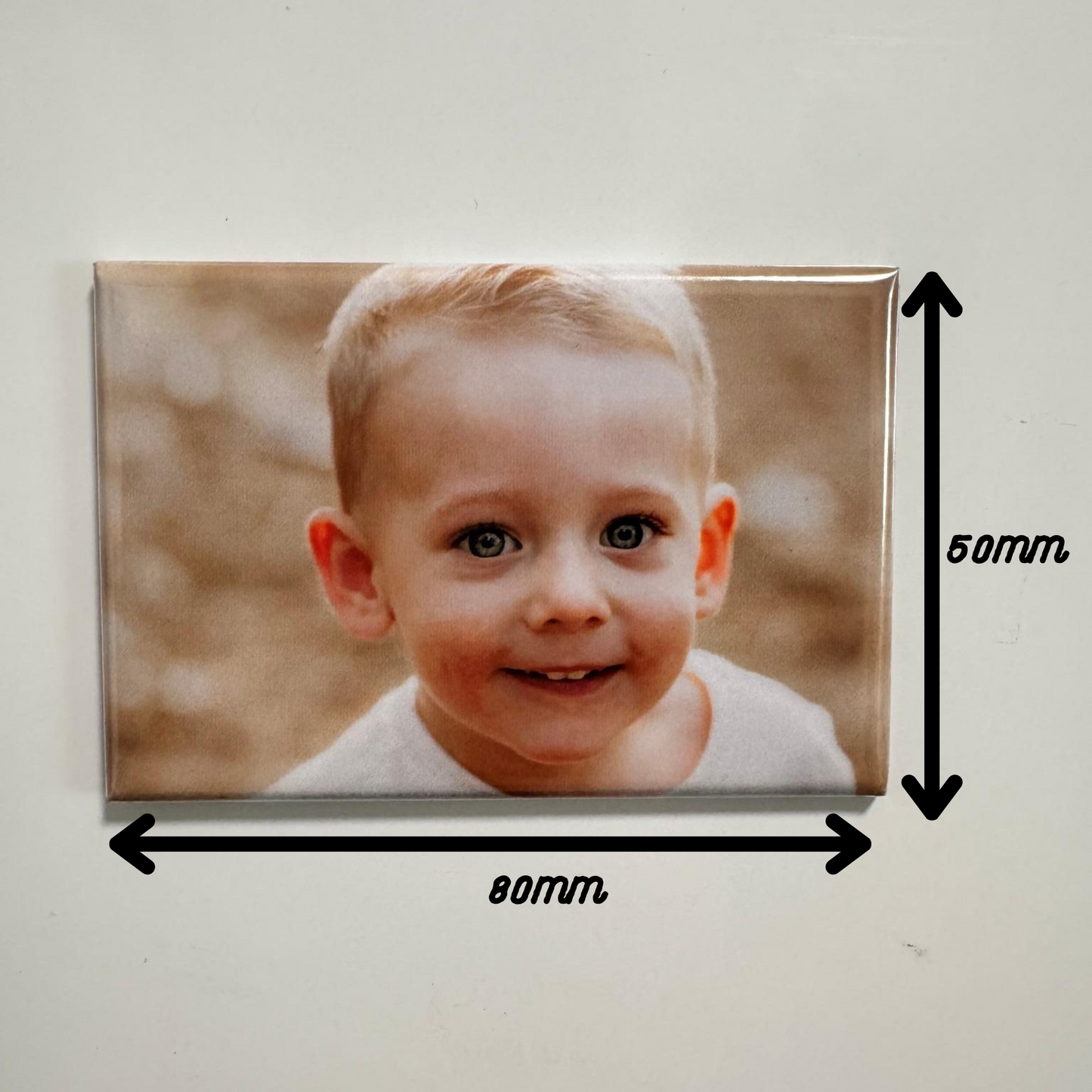 Size of customer photo magnet