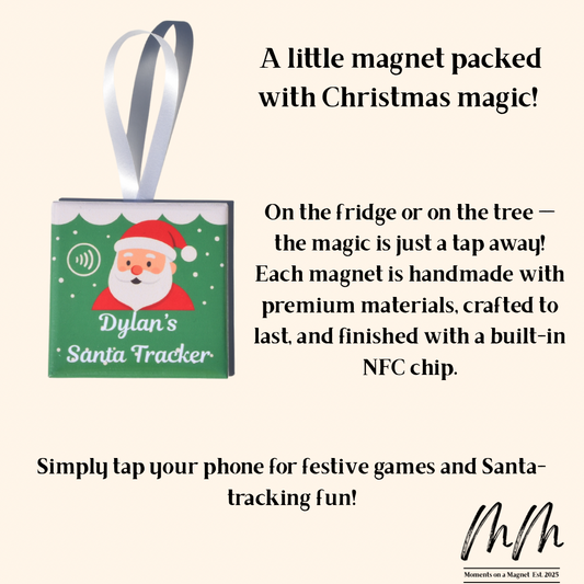 Santa Tracker Magnet | Ornament (50mm x 50mm) | Moments on a Magnet