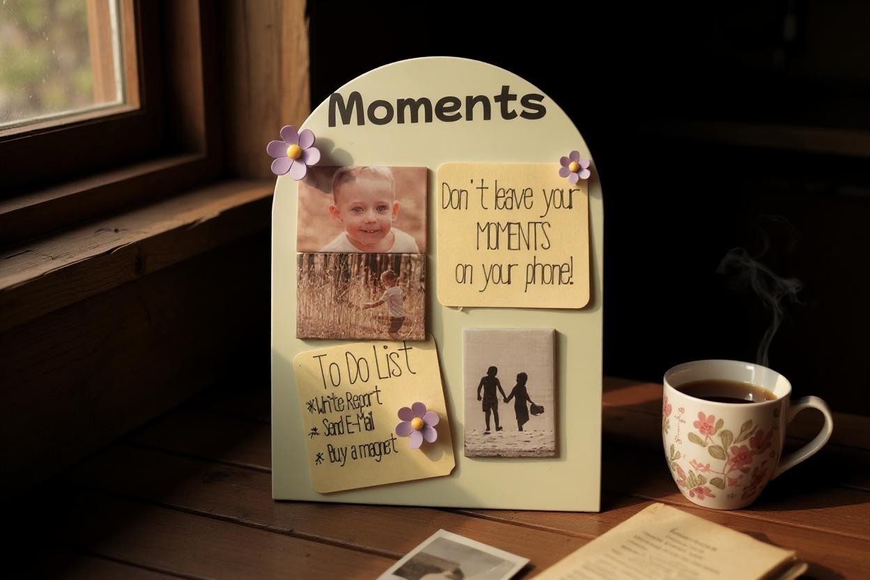 Large Freestanding Display Board (28cm x 20cm) | Moments on a Magnet