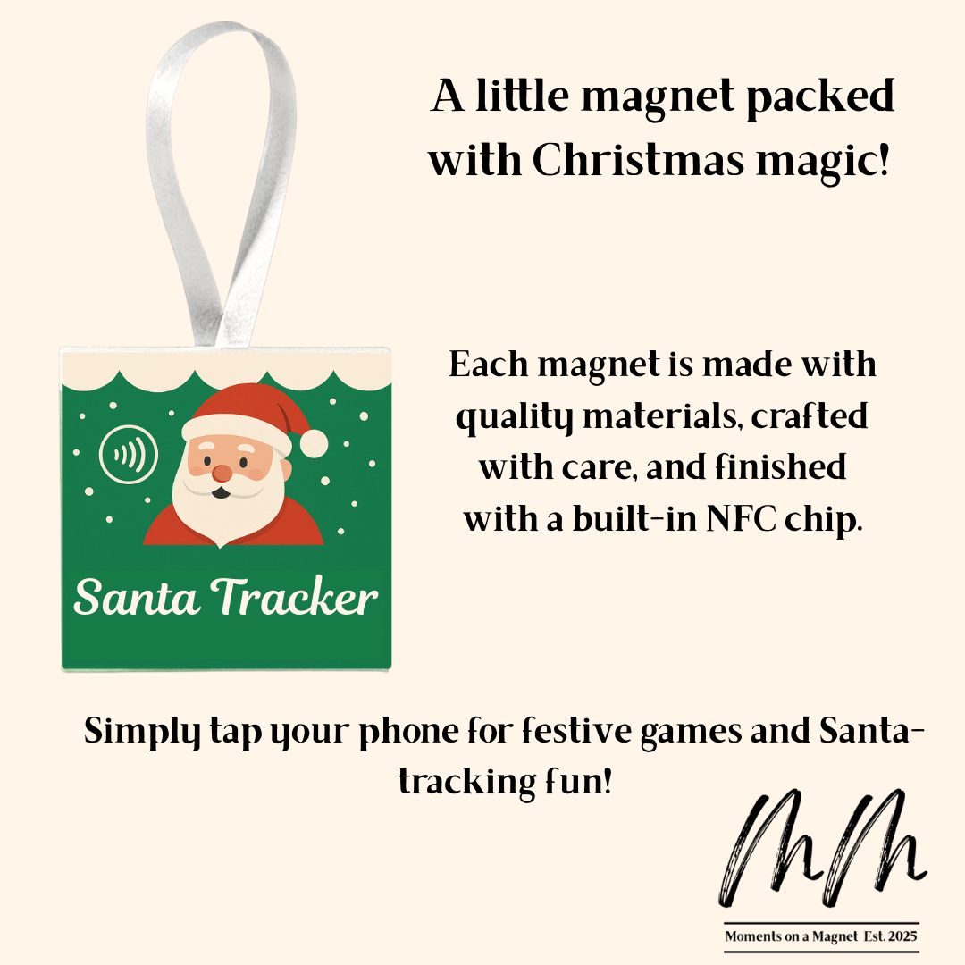 Santa Tracker Magnet | Ornament (50mm x 50mm) | Moments on a Magnet