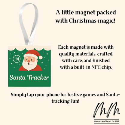 Santa Tracker Magnet | Ornament (50mm x 50mm) | Moments on a Magnet