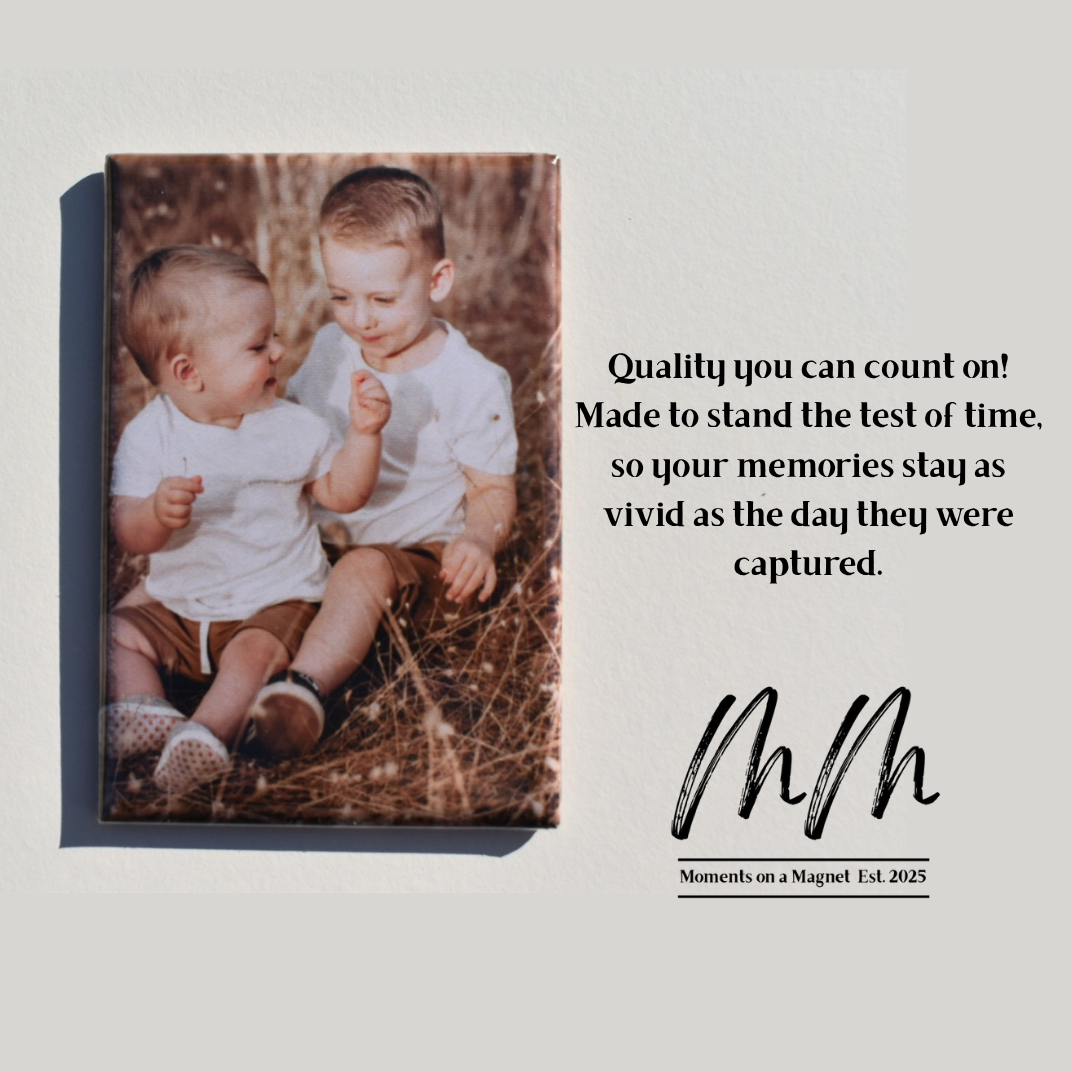 Custom 80x50mm photo magnet – Moments on a Magnet