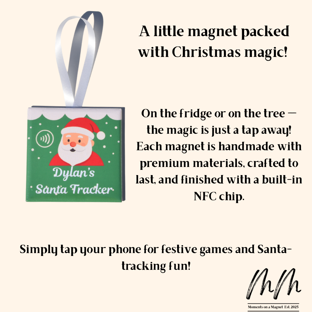 Santa Tracker Magnet | Ornament (50mm x 50mm) | Moments on a Magnet