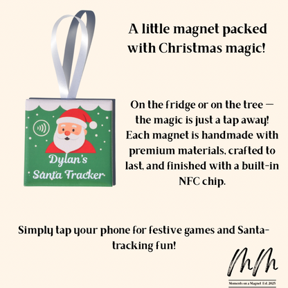 Santa Tracker Magnet | Ornament (50mm x 50mm) | Moments on a Magnet