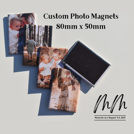 Custom 80x50mm photo magnet – Moments on a Magnet